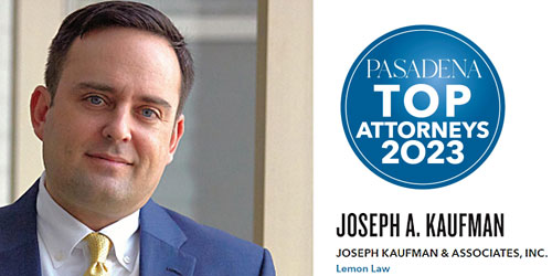 Lemon Law Top Attorney Pasadena Magazine