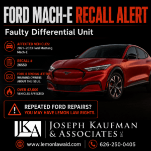 Ford Recalling Over 42,000 Mach-E EVs Over Faulty Differential Unit